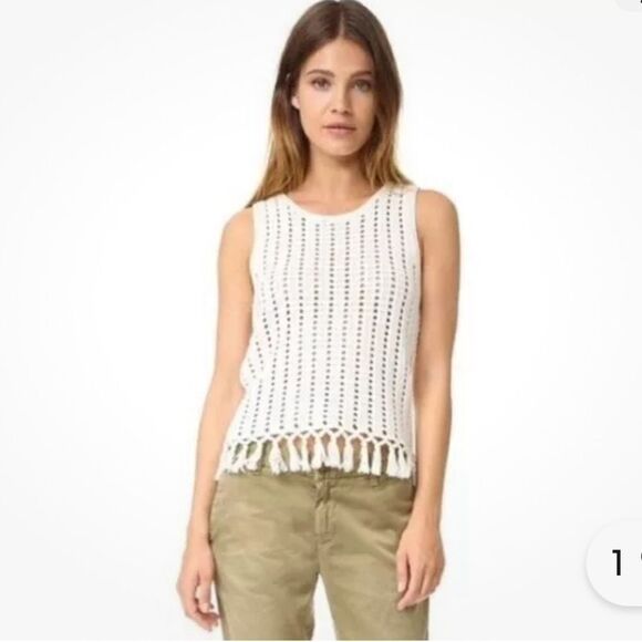 Madewell Crochet White Top  Women Size Small - Picture 1 of 9